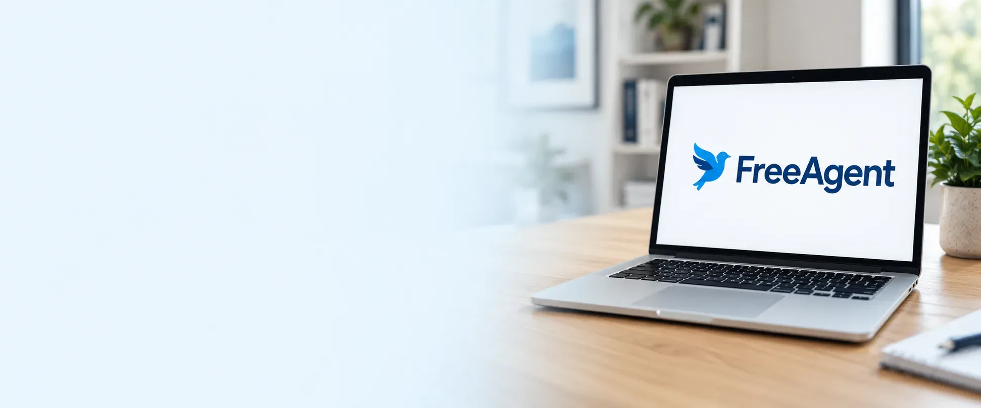 A laptop showing FreeAgent bookkeeping software